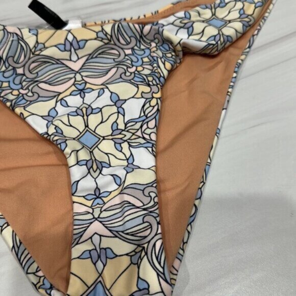 NWT J.Crew Blue & Orange Active Longline Swim Bikini Bottoms Size Small - Picture 3 of 6